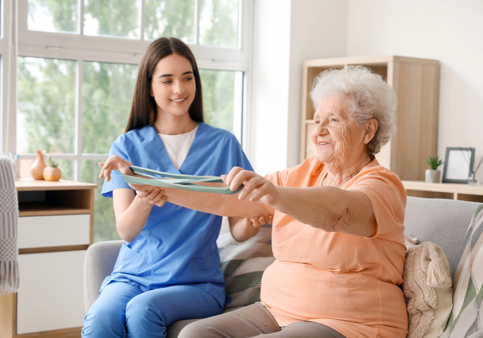 “Care assistant supporting a resident at a home in Essex.”